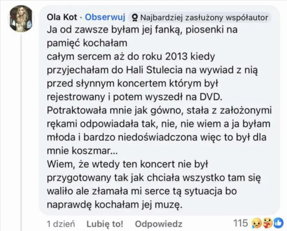 Ola Kot, fot. Facebook. 