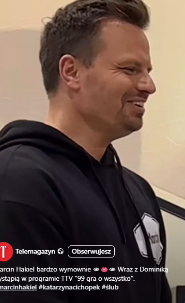 Marcin Hakiel wbija szpilę byłej żonie! O ślubie Cichopek mówi tylko jedno: „Wierności, wolności” 