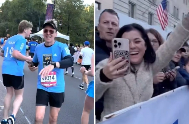 Cichopek kibicuje Maćkowi i jego synowi Julkowi w NY. Co za okrzyki na mecie (FOTO)