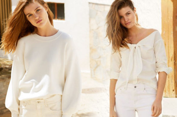 H&M Biały Denim – Białe ubrania, jeans i casual na lato 2017