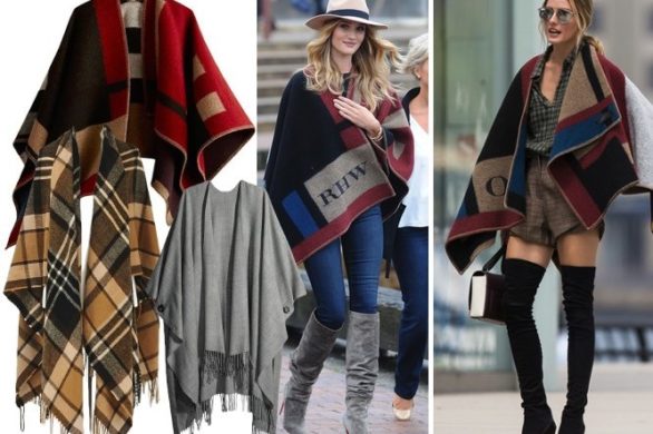 Poncho w stylu gwiazd i modelek