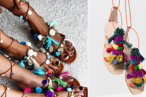 Wiemy gdzie kupić sandały z pomponami w stylu Alameda Turquesa!