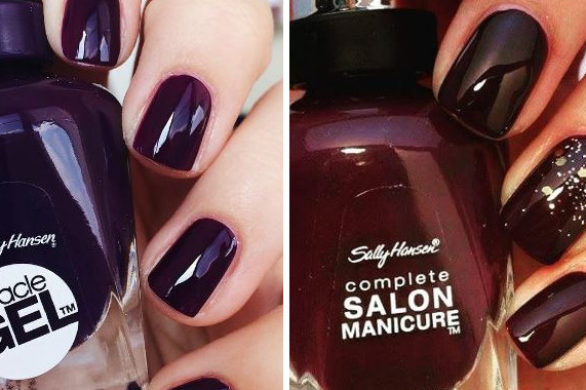 Bordo i fiolet – Noworoczna manicure’owa propozycja z Instagrama od Sally Hansen