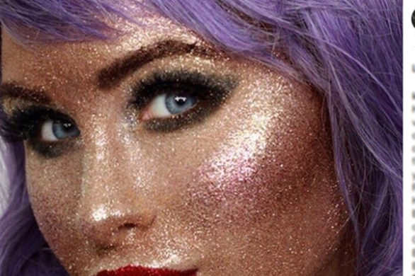 Wiecie czym jest #GlitterFace? Tak… Stworzyła makijaż jedynie z brokatu