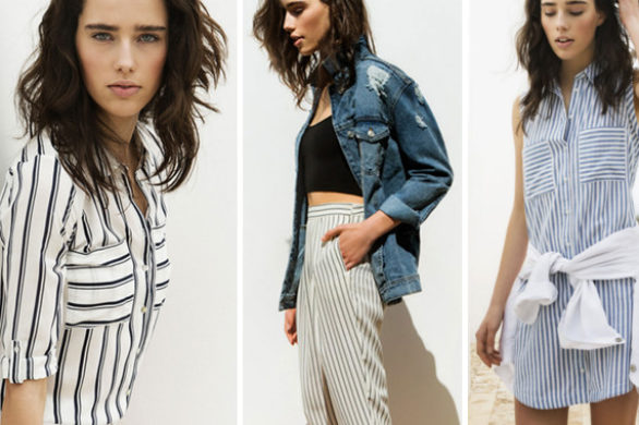 Stradivarius Stripes – Biało-niebieskie ubrania w paski na lato 2016