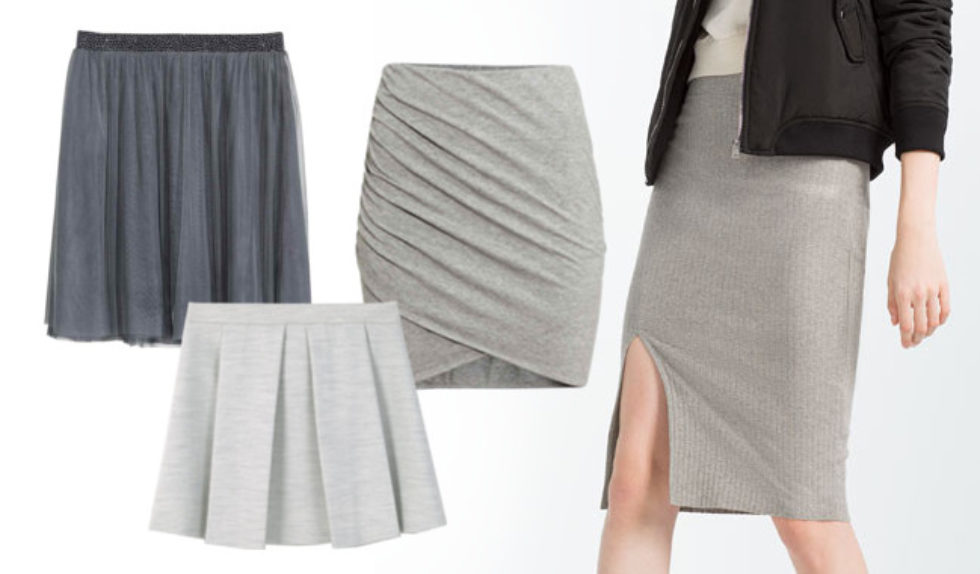 Modna wiosną – Spódnica szara w kilku stylach Modna wiosną – Spódnica szara w kilku stylach