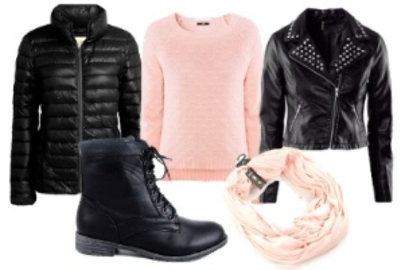 Znalezione na Allegro: czerń i blady róż