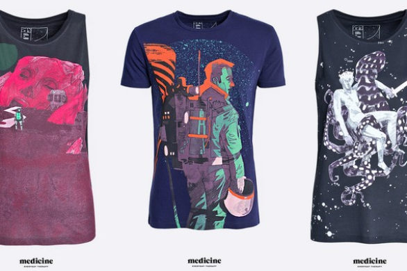 Kosmiczne wzory Patryka Hardzieja na koszulkach Medicine