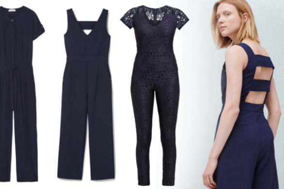 Kombinezony damskie – Granatowy kombinezon na wiosnę 2016
