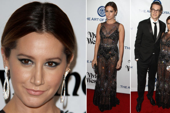 Ashley Tisdale zachwycała w czarnej naked dress? (FOTO)