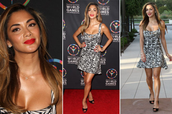 Nicole Scherzinger zachwycała w biało-czarnej sukience