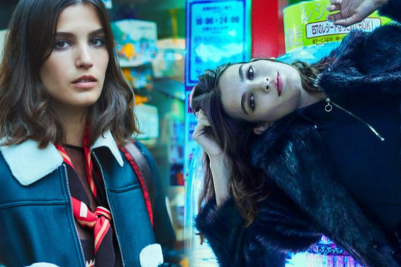 Mango Journeys: Alma Jodorowsky – Zimowa moda na tle kolorowego Tokio