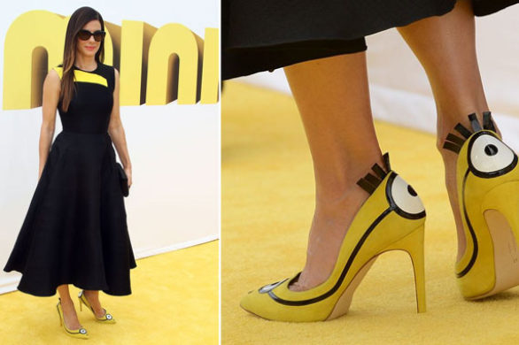 Żółte szpilki Sandry Bullock zrobiły furorę na premierze