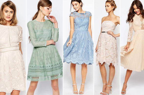 W co się ubrać na wesele? Pastelowe koronkowe sukienki z Asos