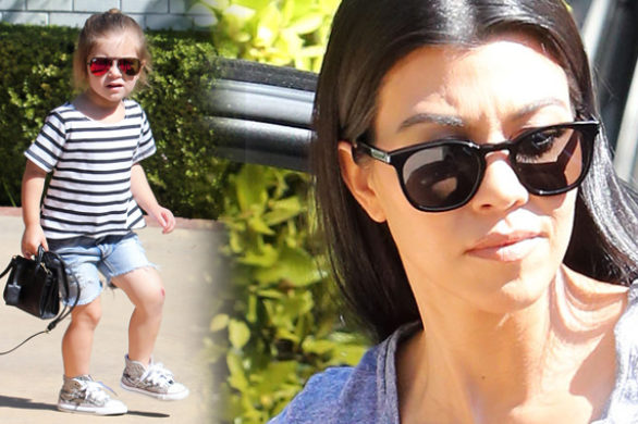 Kourtney chwali się płaskim brzuchem, Penelope nową torebką