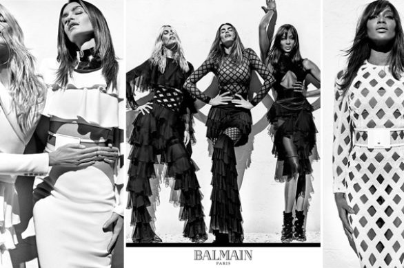 Claudia Schiffer, Cindy Crawford i Naomi Campbell x Balmain