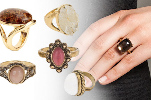Duży pierścionek z kamieniem – Jesienny przegląd biżuterii