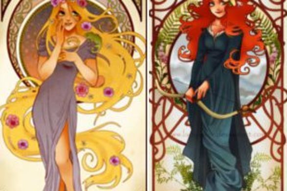 Wyjątkowe księżniczki Disneya – jak z obrazów Muchy (FOTO)