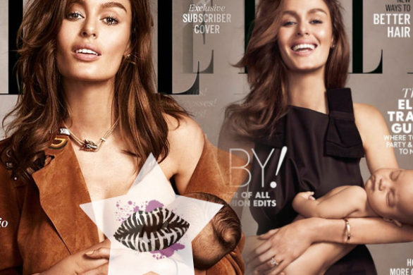 Odważna karmiąca mama, Nicole Trunfio na okładce Elle