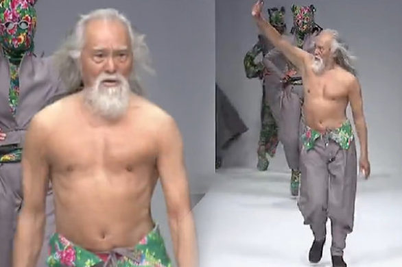 79-letni model zrobił furorę na China Fashion Week (VIDEO)