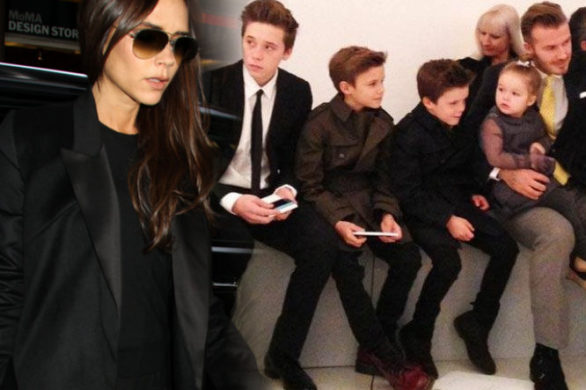 Rodzina Beckhamów w komplecie na pokazie Victorii (FOTO)