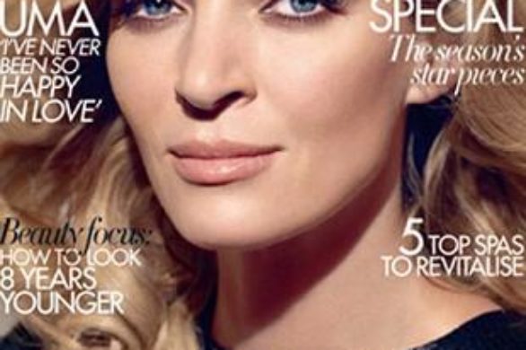 Uma Thurman na okładce brytyjskiego Harper’s Baazar