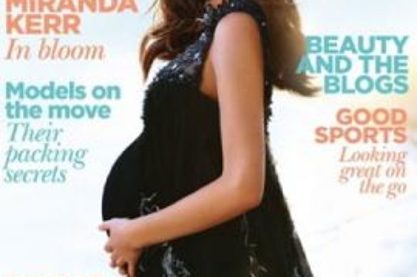 Ciężarna Miranda Kerr na okładce australijskiego Vogue
