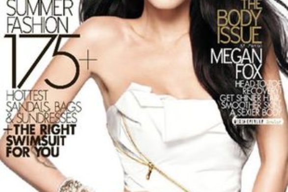 Megan Fox w białej sukience Versace