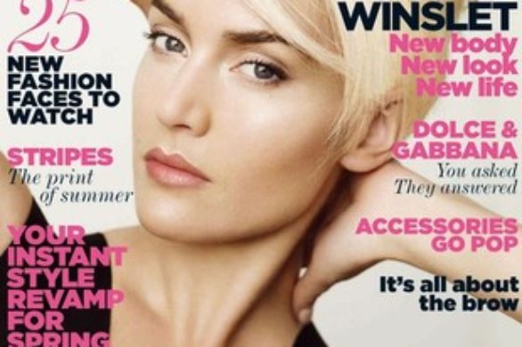 Kate Winslet jako platynowa blondynka w Vogue