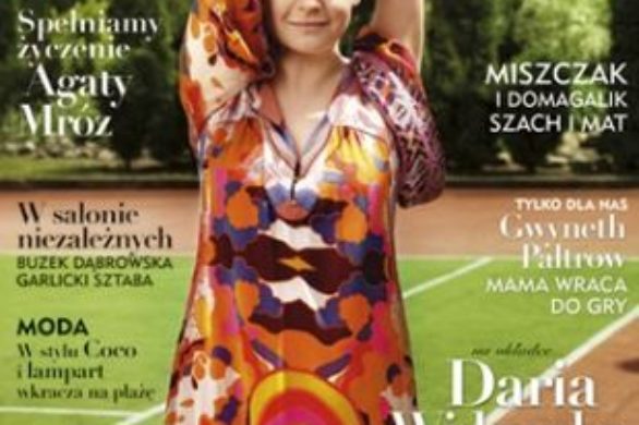 Daria Widawska w tunice Diane Von Furstenberg