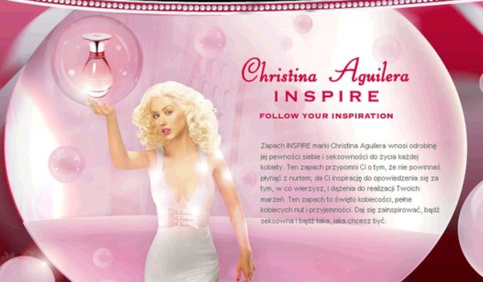 Reklama perfum Inspire Christiny Aguiery Reklama perfum Inspire Christiny Aguiery