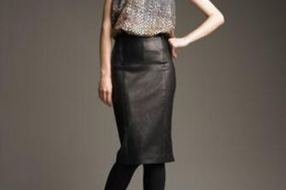 Trendy jesieni: skórzana spódnica