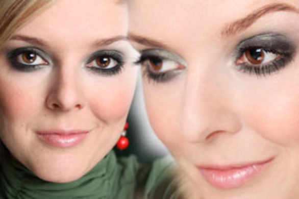 Smoky eye w odcieniach zgaszonej zieleni