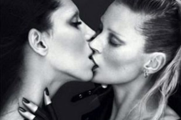 Namiętny pocałunek Kate Moss i Lei T
