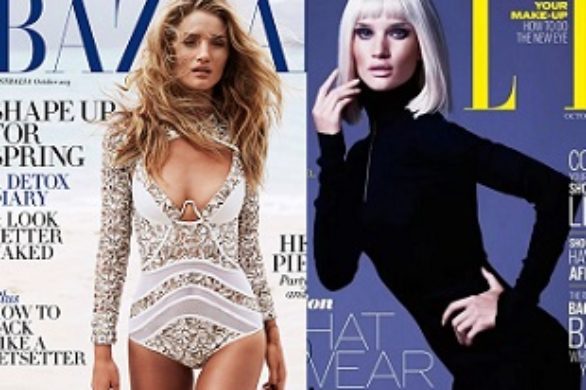 Rosie Huntington-Whiteley na październikowych okładkach