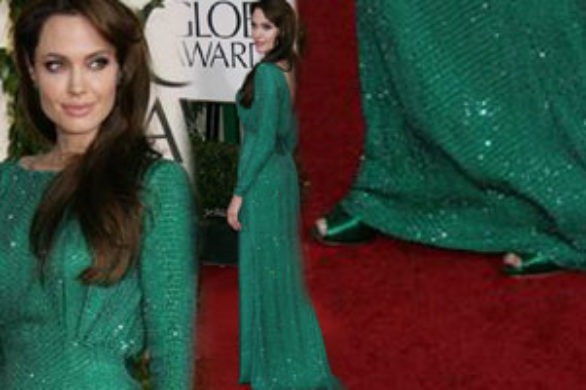 Angelina Jolie w pięknym odcieniu zieleni (FOTO)