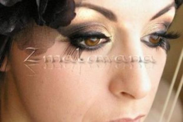 Czerń, brąz  w makijażu