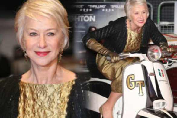 Helen Mirren w sukni na skuterze? (FOTO)