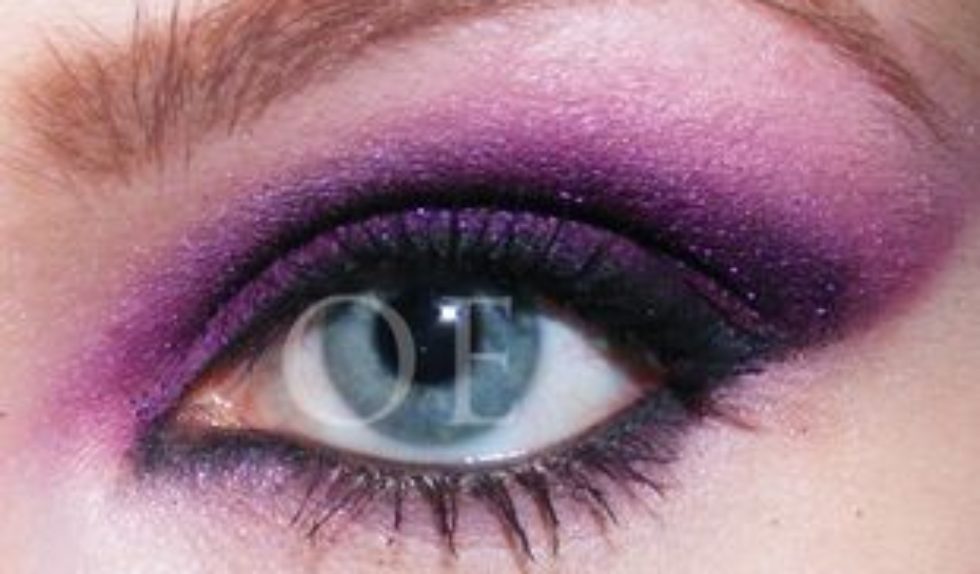 Fioletowy makijaż krok po kroku