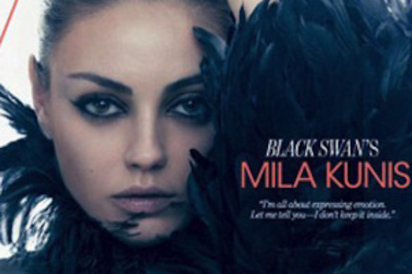 Mila Kunis w biustonoszu i narzutce Chanel (FOTO)