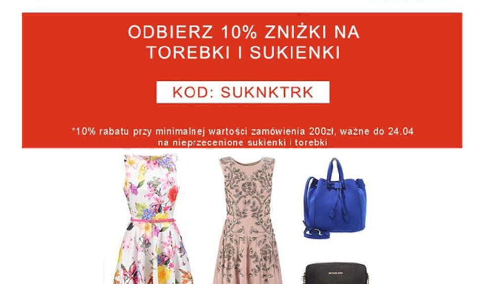 10% na sukienki i torebki w Zalando! 10% na sukienki i torebki w Zalando!