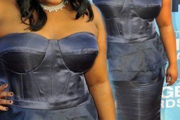 Pulchniutka Amber Riley w wieczorowej sukni (FOTO)
