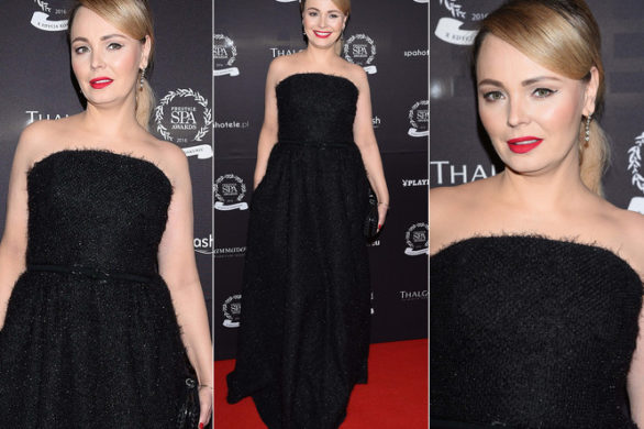 Agnieszka Jastrzębska w kreacji projektu Izabeli Łapińskiej