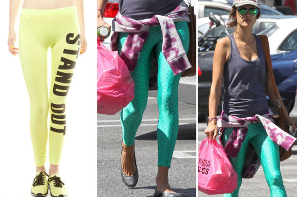 Alessandra Ambrosio lansuje modę na kolorowe legginsy