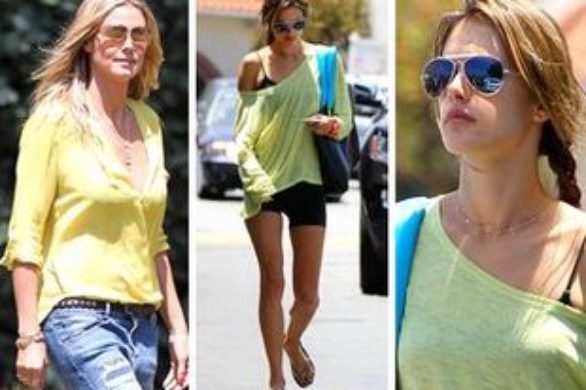 Heidi Klum i Alessandra Ambrosio postawiły na limonkę