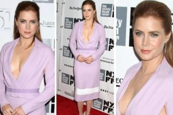 Amy Adams pokazała dekolt w kreacji Prabal Gurung (FOTO)