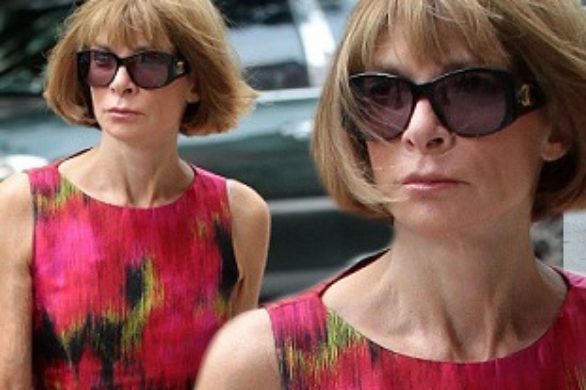 Anna Wintour w kolorowej sukience