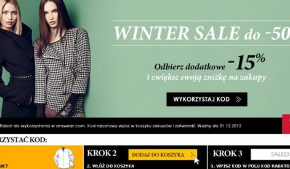 Zimowa wyprzedaż na Answear.com Zimowa wyprzedaż na Answear.com