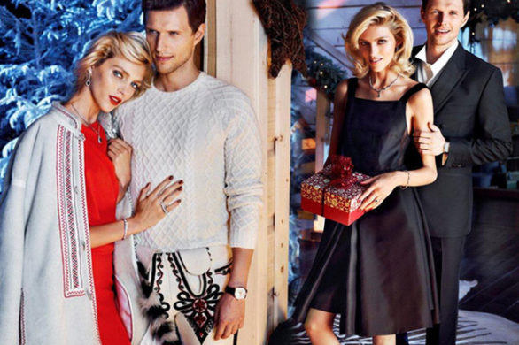 Anja Rubik z mężem w świątecznej kampanii marki Apart