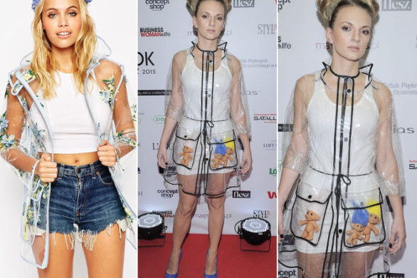 Sarsa w płaszczu przeciwdeszczowym na salonach (FOTO)